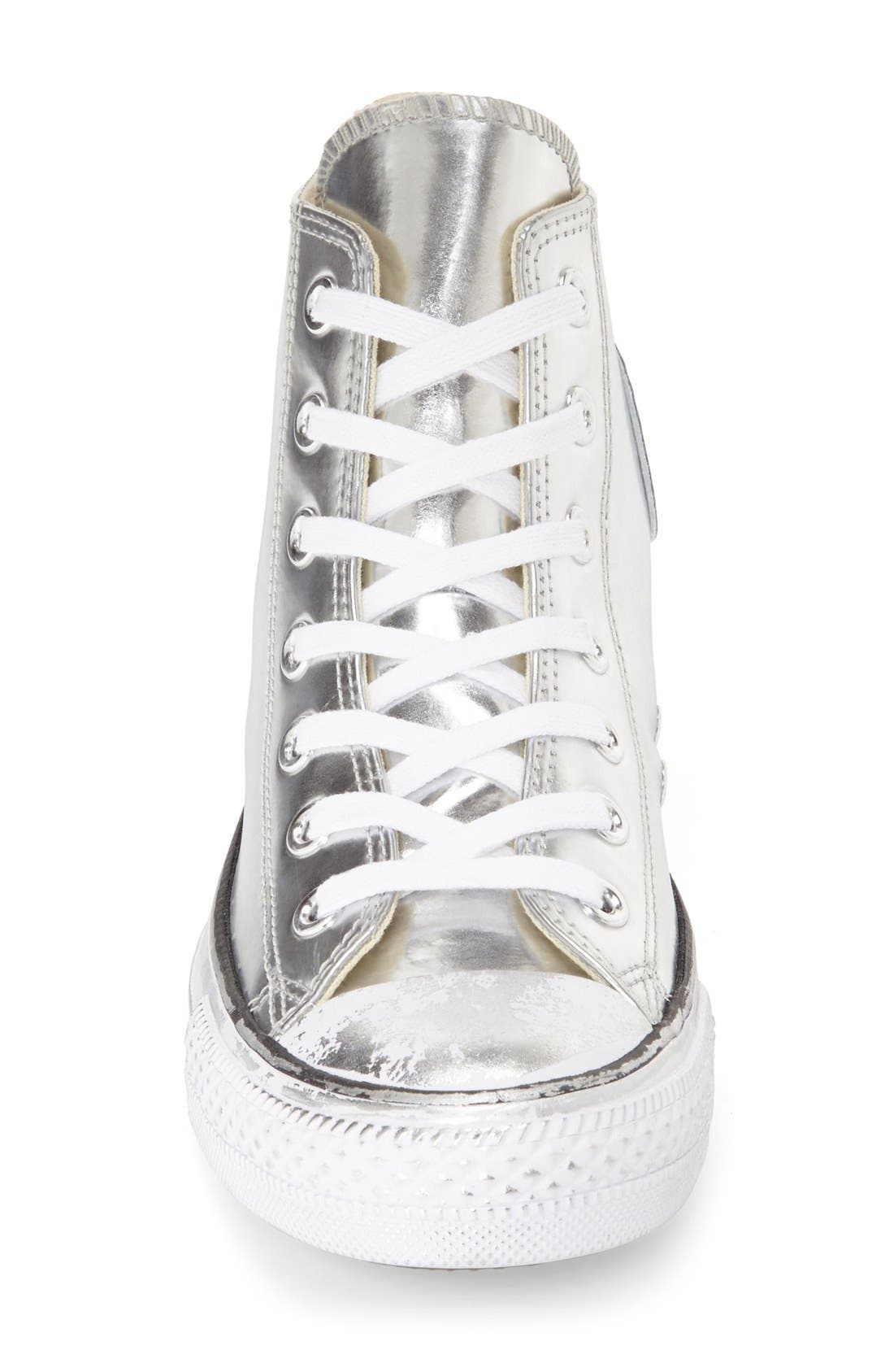 Converse Chuck Taylor<sup>®</sup> All Star<sup>®</sup> 'Metallic' High Top Sneaker, Alternate, color, 