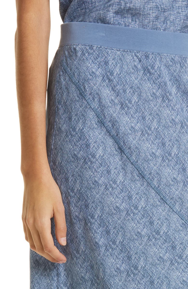 ATM Anthony Thomas Melillo Bias Cut Silk Skirt, Alternate, color, Naval Blue