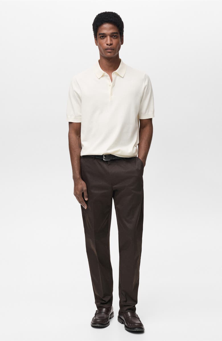 MANGO Cotton Polo Shirt, Alternate, color, Off White