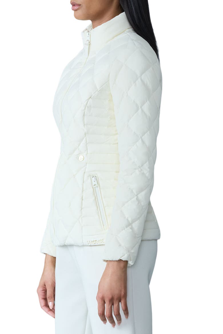 VIK Diamond Quilted Recycled Down Jacket, Alternate, color, CREAM