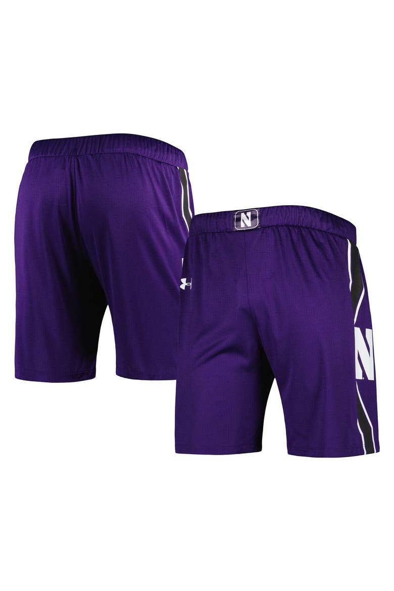 Men's Under Armour Purple Northwestern Wildcats Logo Replica Basketball Shorts, Main, color, Purple