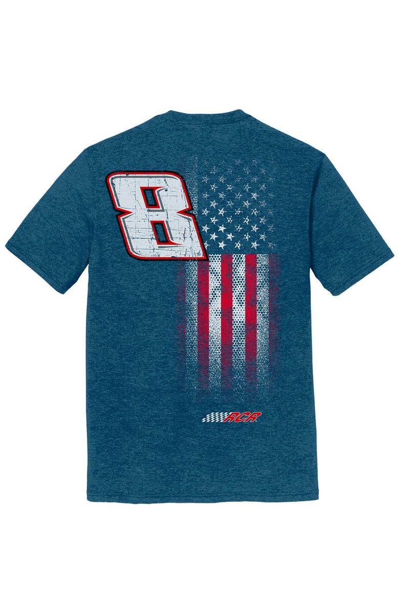 NASCAR Men's Richard Childress Racing Team Collection Heather Blue Kyle Busch Flag Tri-Blend T-Shirt, Alternate, color, Heather Blue