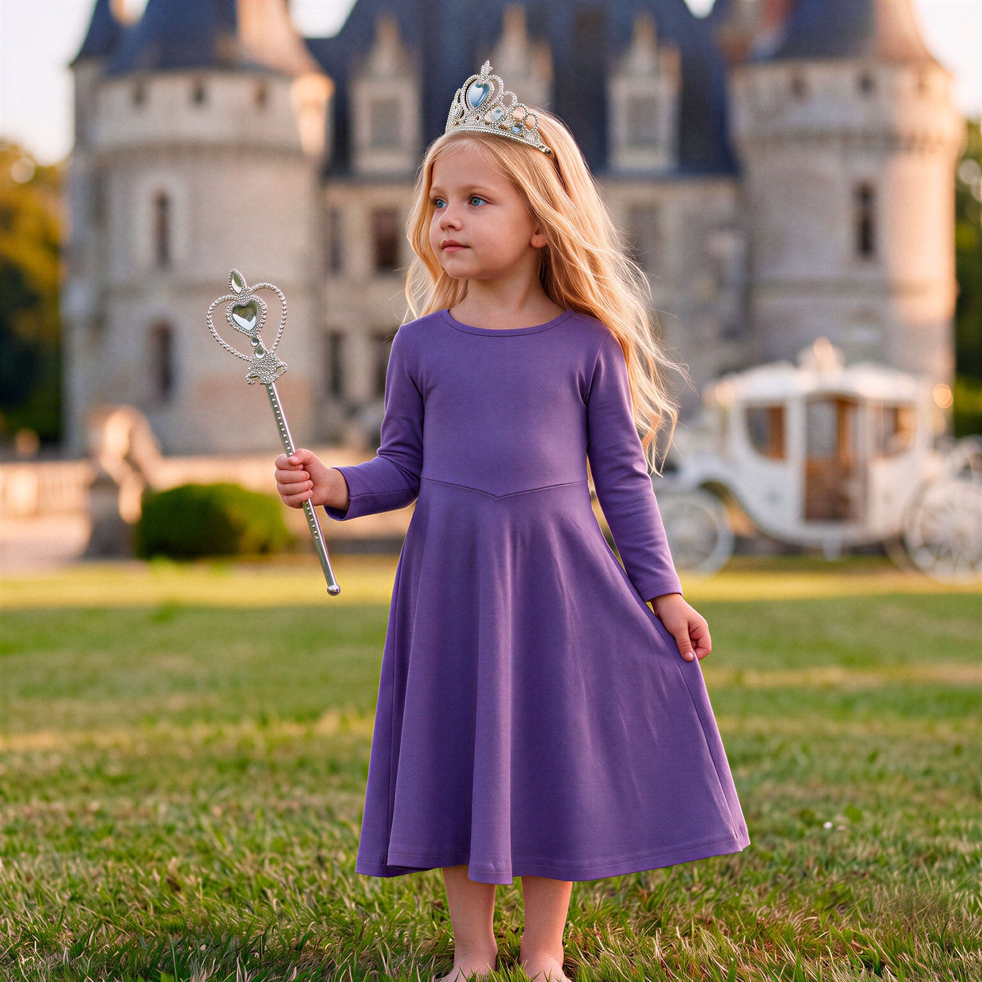 CITY THREADS Girls 100% Cotton Princess (toddler, Little Kid, Big Kid ...
