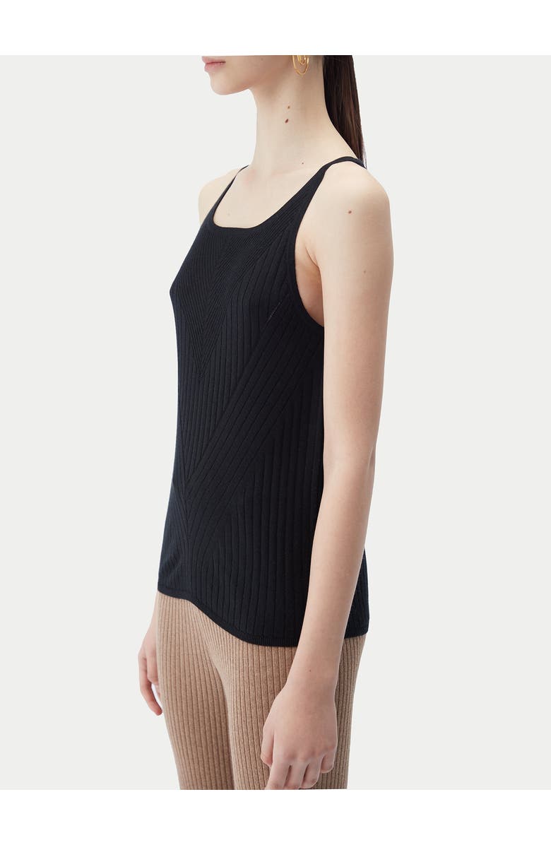 GOBI Mongolian Cashmere Sleeveless Silk Cashmere Top, Alternate, color, Black