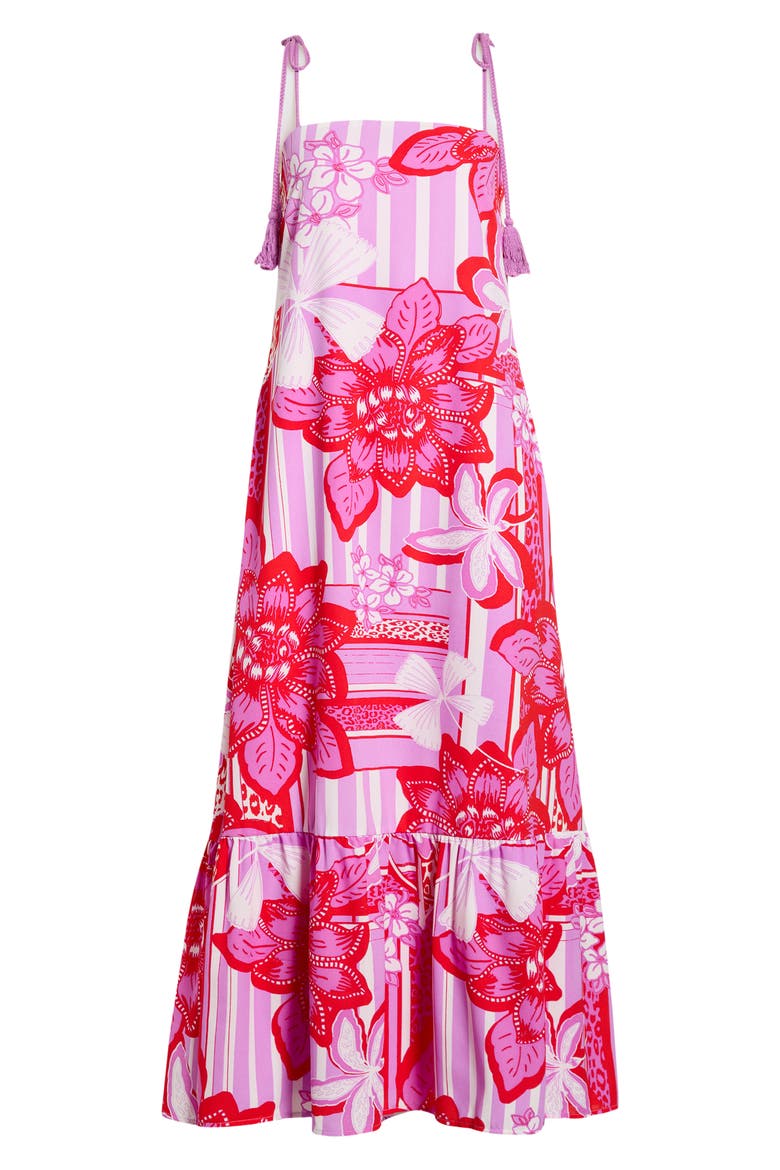 Barba Tropical Veth Shift Maxi Dress, Alternate, color, RED-WHITE