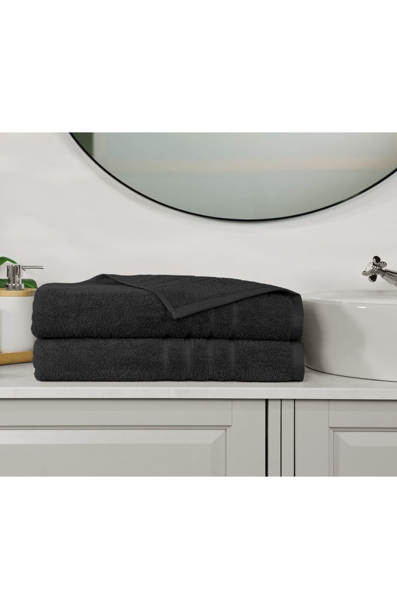 Martex Ultimate 2-Pack Bath Towel Set, Alternate, color, Black