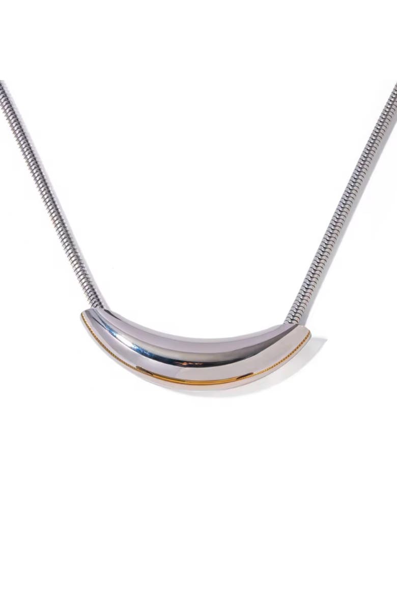 MacRae & Co. Tube Pendant Necklace, Main, color, Silver