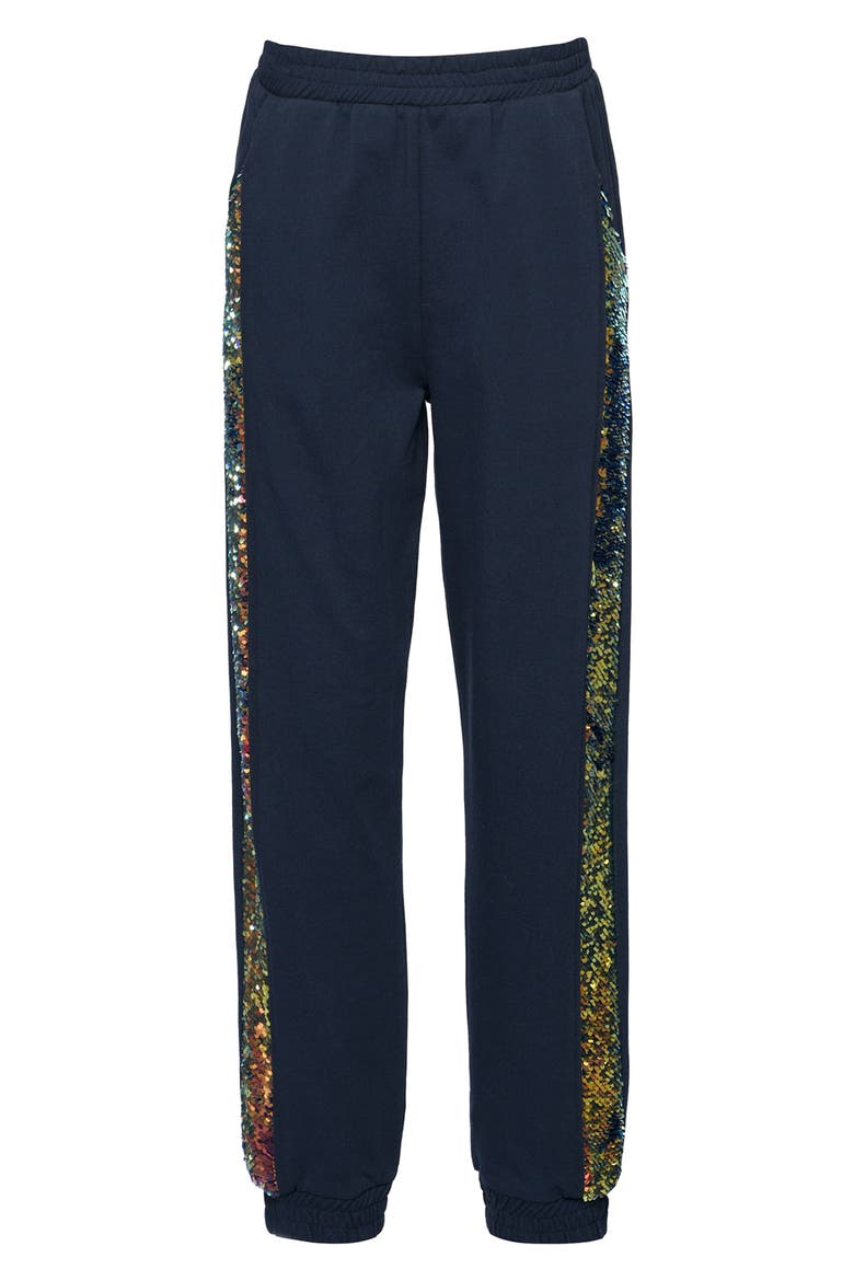 Kids' Flip Sequin Side Jogger Pants, Main, color, NAVY