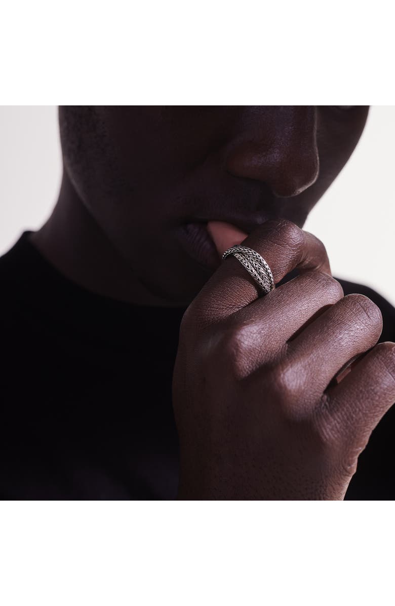 John Hardy Classic Chain Layered Ring, Alternate, color, Silver