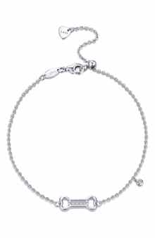 Lafonn Simulated Diamond Dog Bone Charm Bracelet