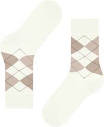 Falke Argyle Organic Cotton Blend Crew Socks
