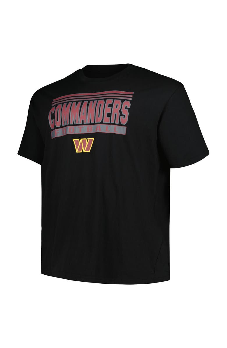 FANATICS Men's Fanatics Branded Black Washington Commanders Big & Tall Pop T-Shirt, Alternate, color, Black