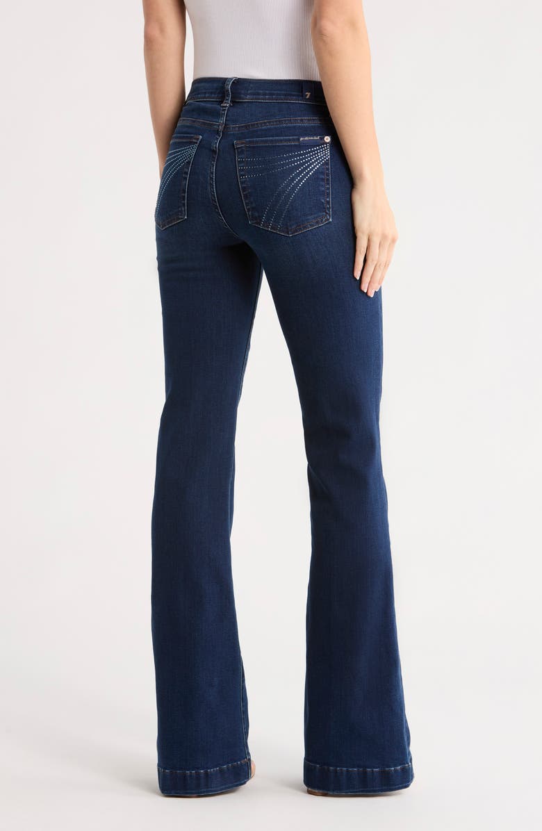 7 For All Mankind Dojo Crystal Pocket Mid Rise Flare Jeans, Alternate, color, 