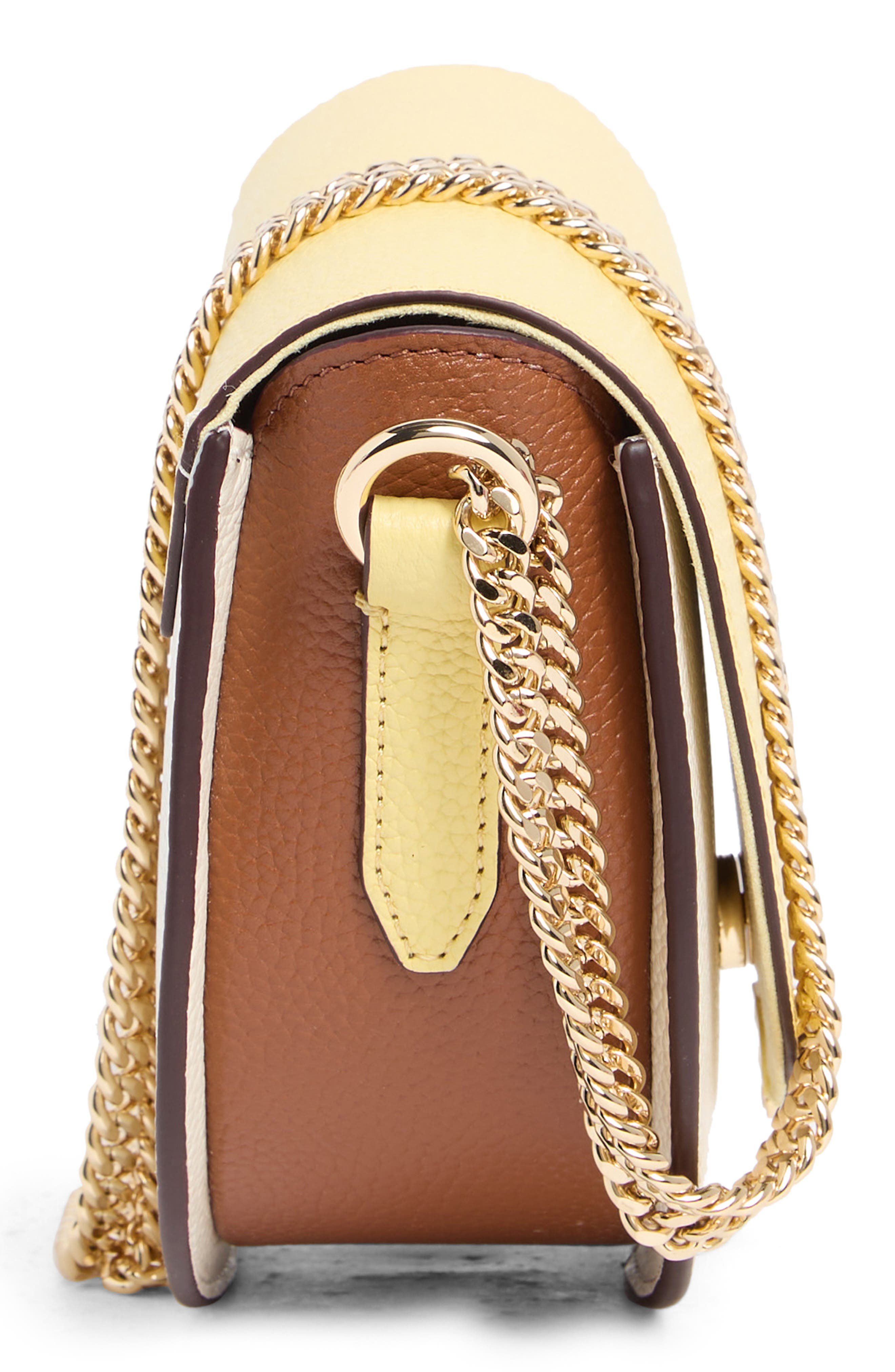 Cole Haan Evie Chain Leather Saddle Bag, Alternate, color, 
