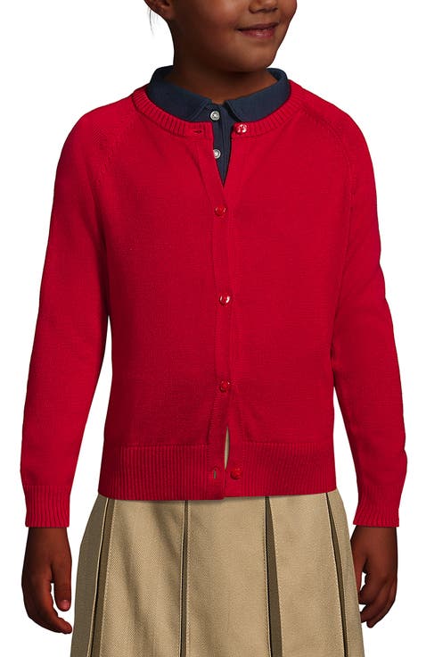 School Uniform Girls Cotton Modal Cardigan Sweater