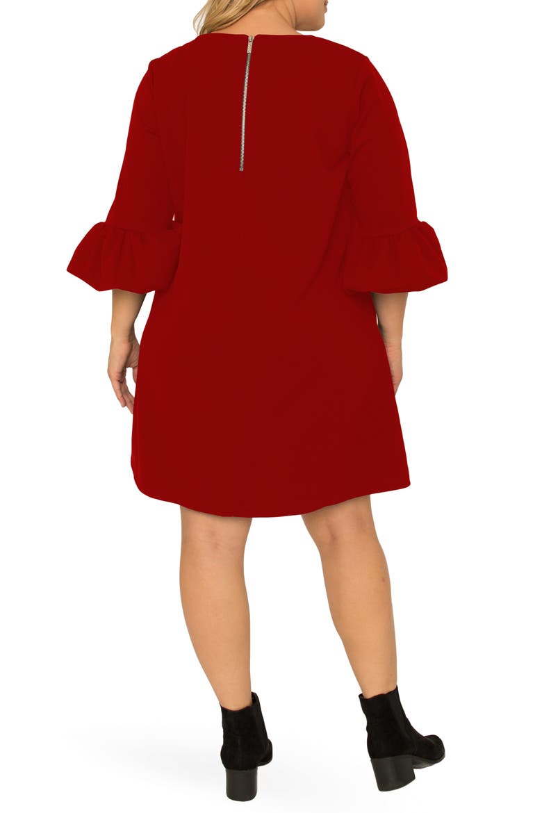 Stella Crepe Knit Dress, Alternate, color, BRICK