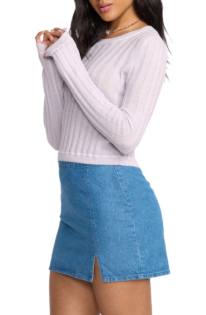 Billabong Clare Rib Crop Sweater, Alternate, color, Victory