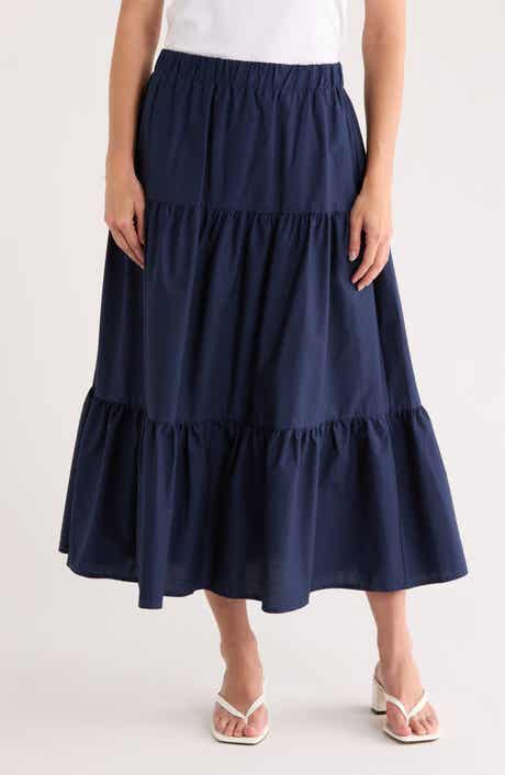 Sanctuary Tiered Cotton Poplin Skirt