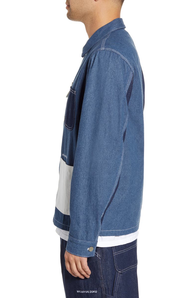MKI Miyuki Zoku Patchwork Denim Chore Jacket, Alternate, color, 