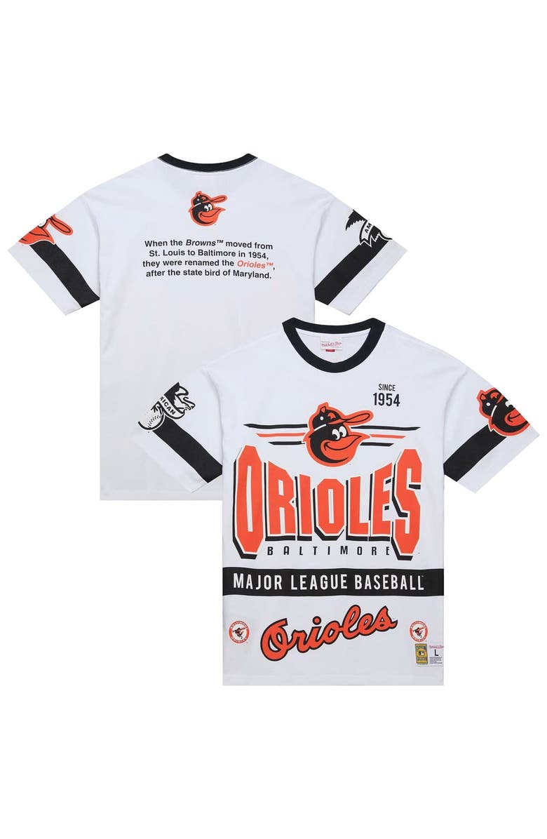 Mitchell & Ness Men's Mitchell & Ness White Baltimore Orioles Cooperstown Collection Team Origins Premium T-Shirt, Main, color, White