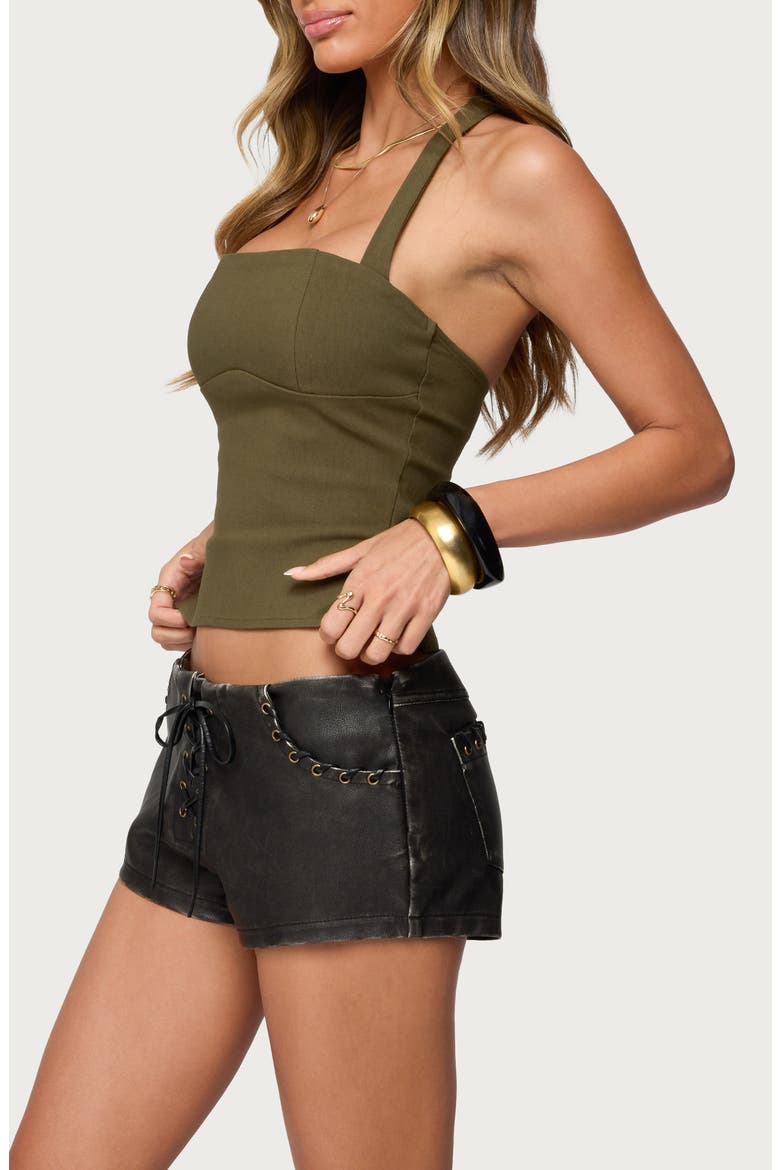 Dara Halter Top, Alternate, color, OLIVE