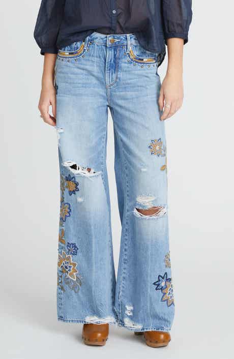 Driftwood Marlena Copper Magnolia Wide Leg Jeans