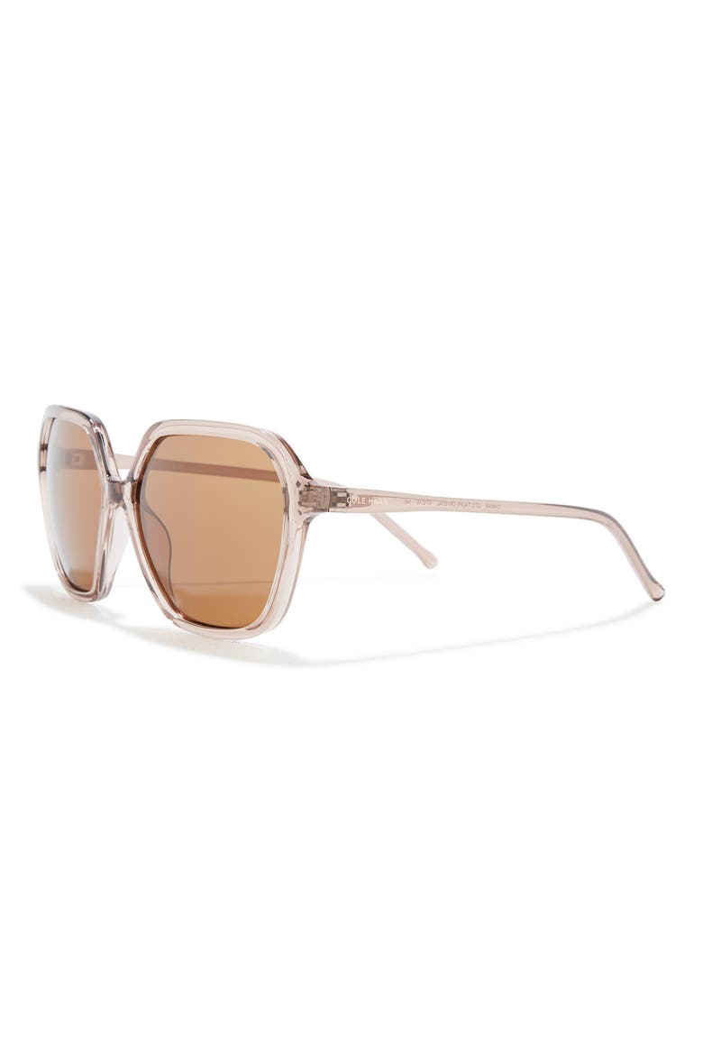 57mm Modified Rectangular Sunglasses, Alternate, color, TAUPE CRYSTAL