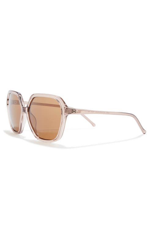 Cole Haan 57mm Modified Rectangular Sunglasses In Taupe Crystal