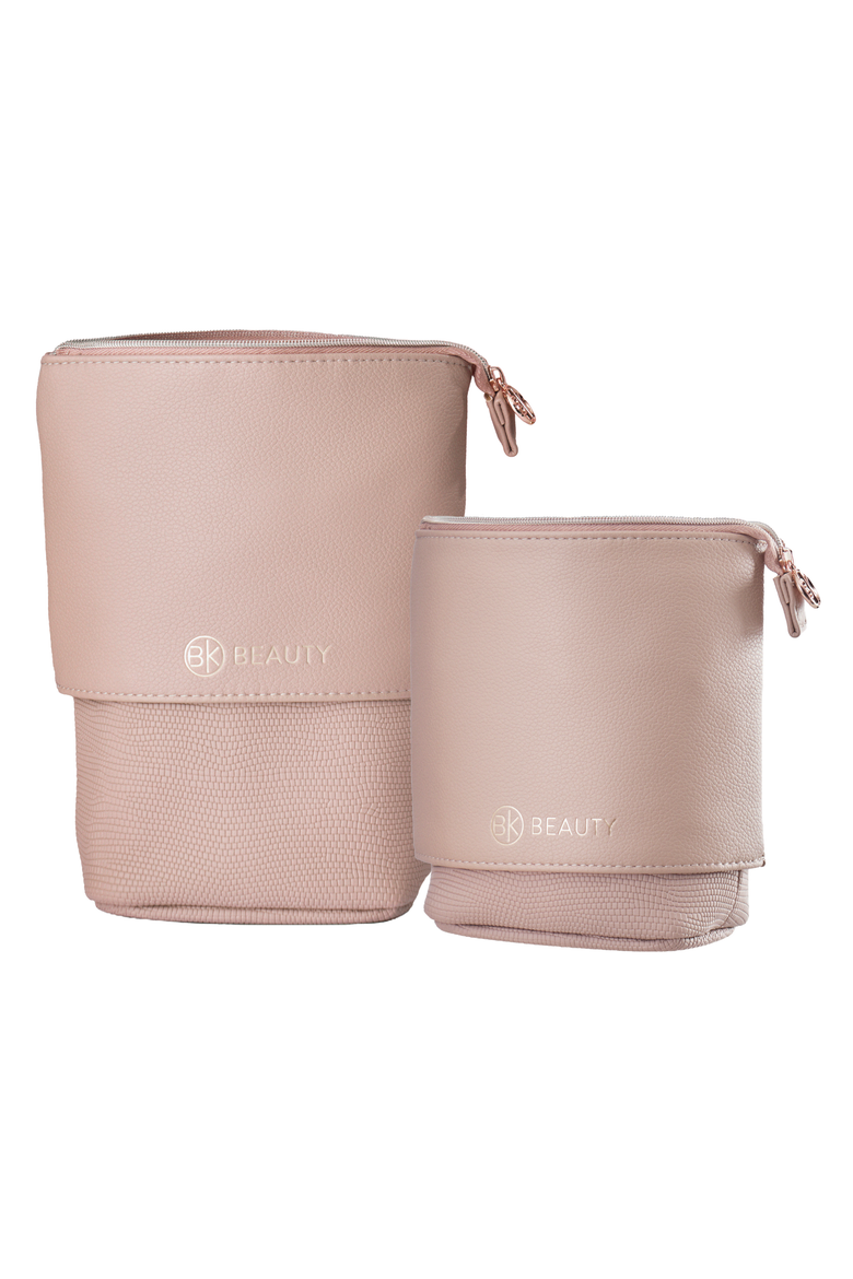 Standup Brush Holder & Travel Makeup Bag, Main, color, Blush