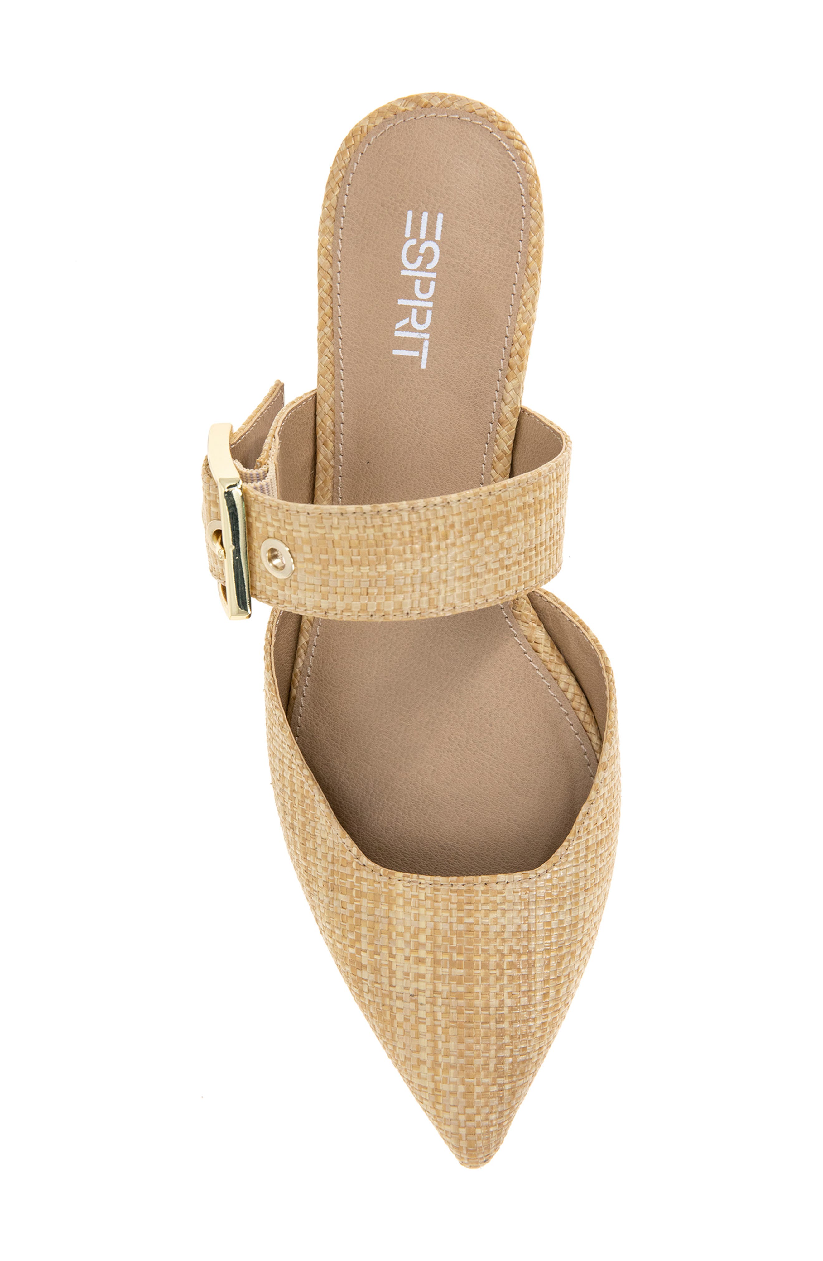 Esprit Alaina Buckle Strap Mule, Alternate, color, Natural Raffia