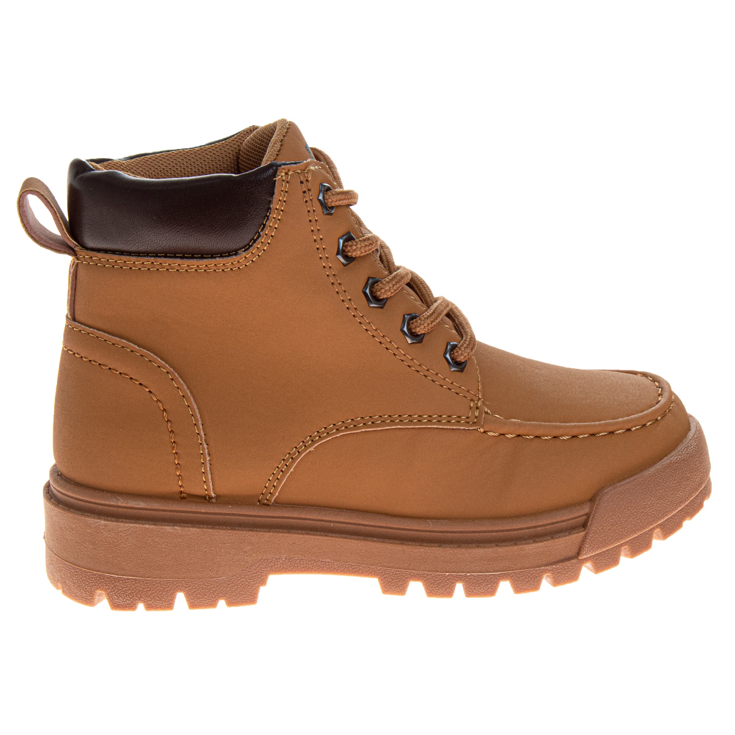 Lace Up Boots Boys  Durable Rugged Outdoor Work Boot Style High Traction Sole, Alternate, color, Wheat