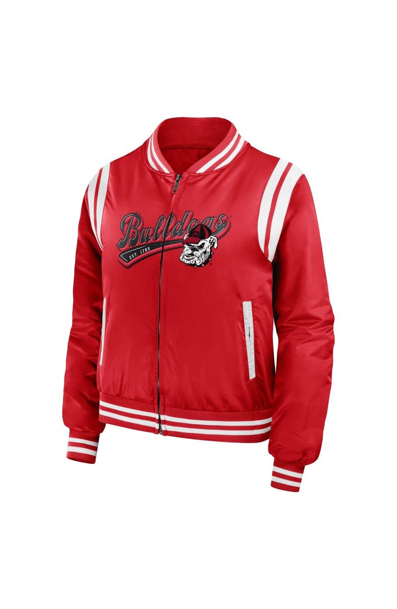 WEAR by Erin Andrews Women's WEAR by Erin Andrews Red Georgia Bulldogs Football Bomber Full-Zip Jacket, Alternate, color, Red