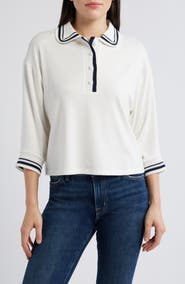 Wit & Wisdom Crochet Stripe Top