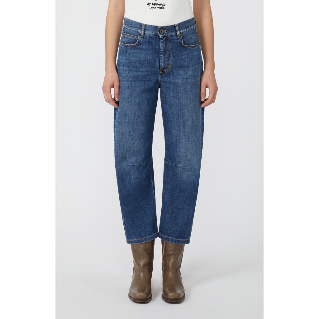 Weekend Max Mara Caprile Tapered Crop Jeans In Blue