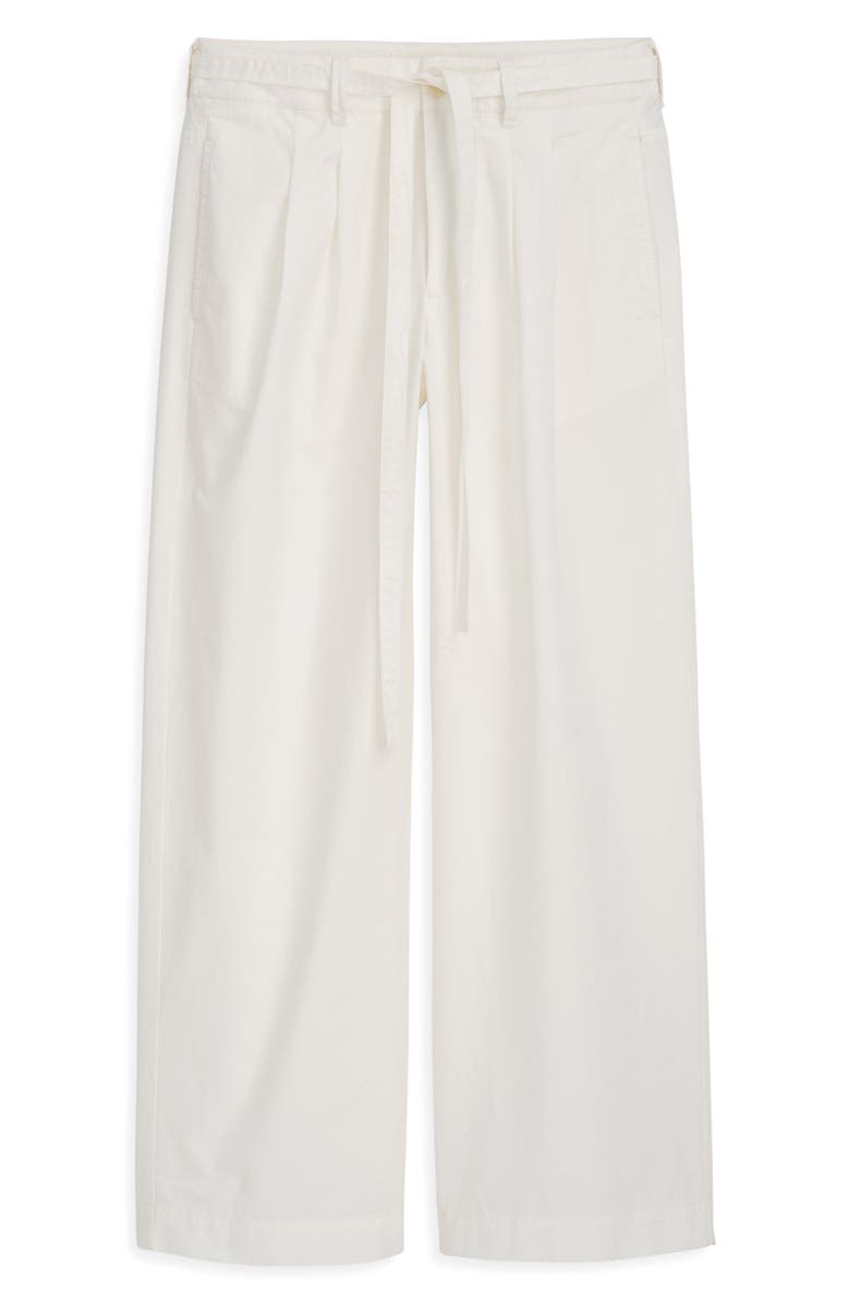 Alex Mill Ina Pleat Cotton Twill Drawstrings Pants, Alternate, color, White