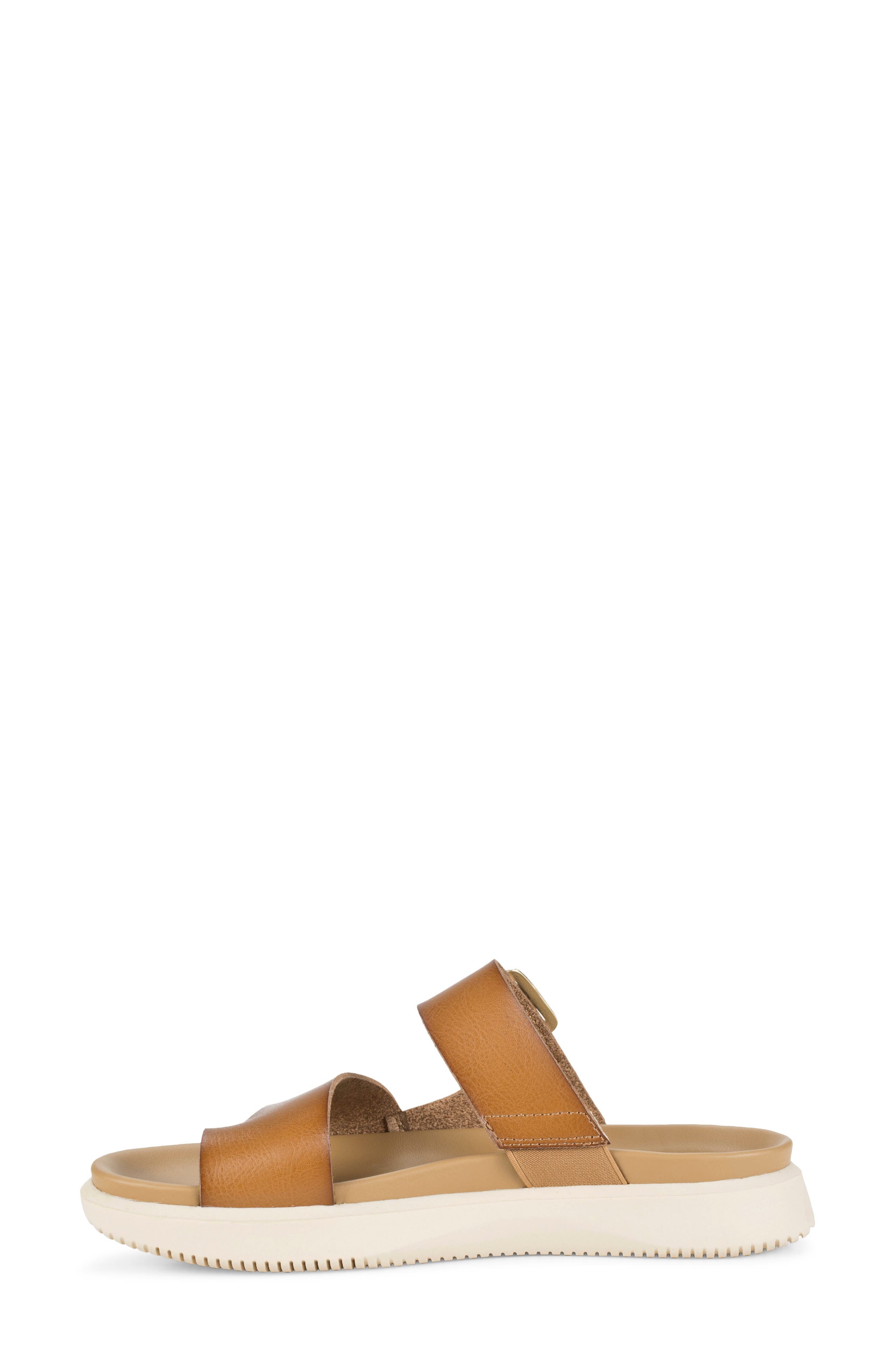 Eliza Slide Sandal, Alternate, color, DARK CARAMEL