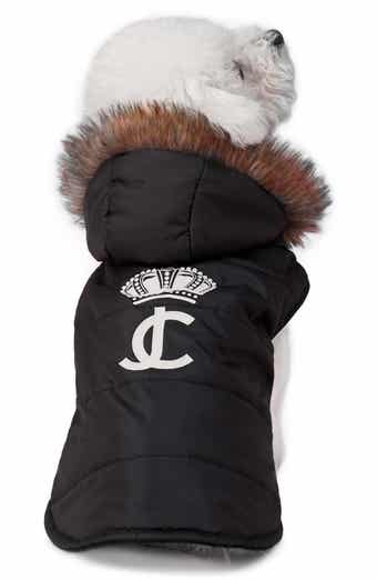 Juicy Couture Faux Fur Hooded Pet Coat