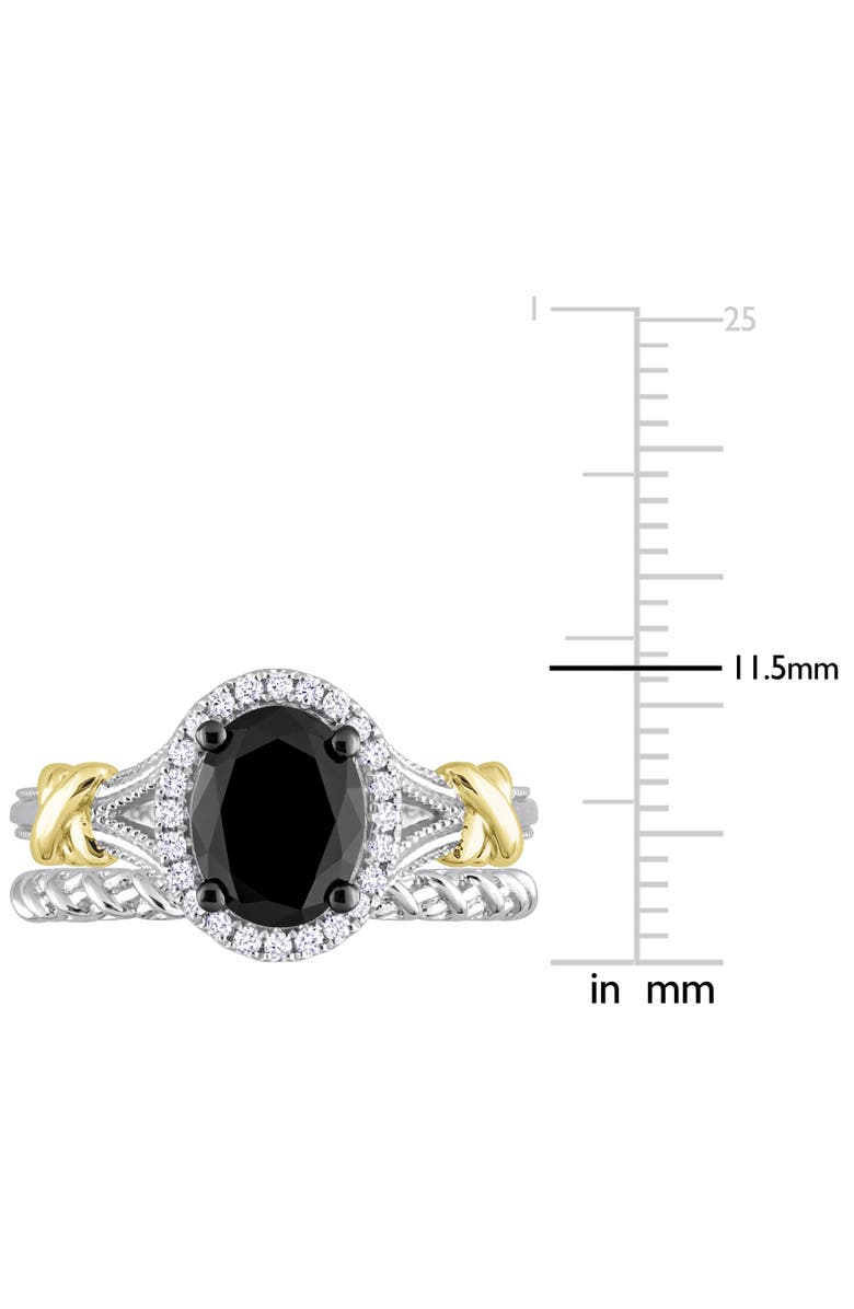Julianna B. Diamond Oval Halo Bridal Ring Set 14k, Alternate, color,