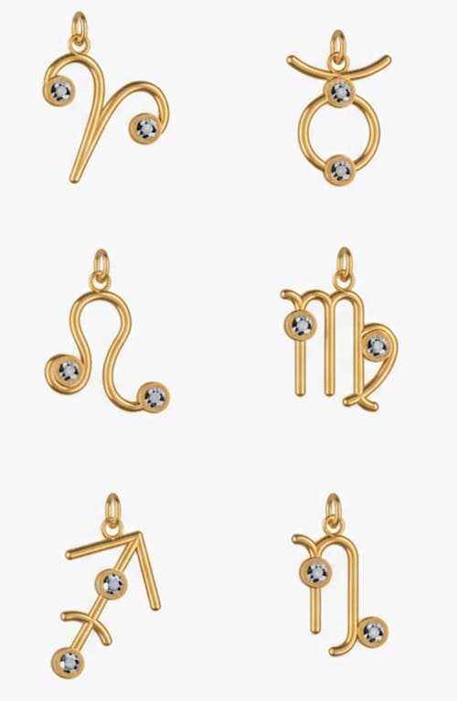 Oak & Luna Give Me A Sign Zodiac Name Necklace In Gold