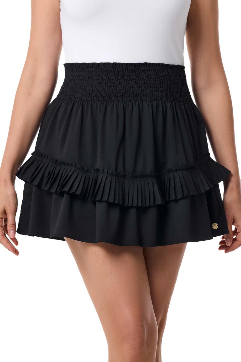 Charlotte Bay Ruffle Skirt, UPF 50+ Sun Protection, Alternate, color, Black