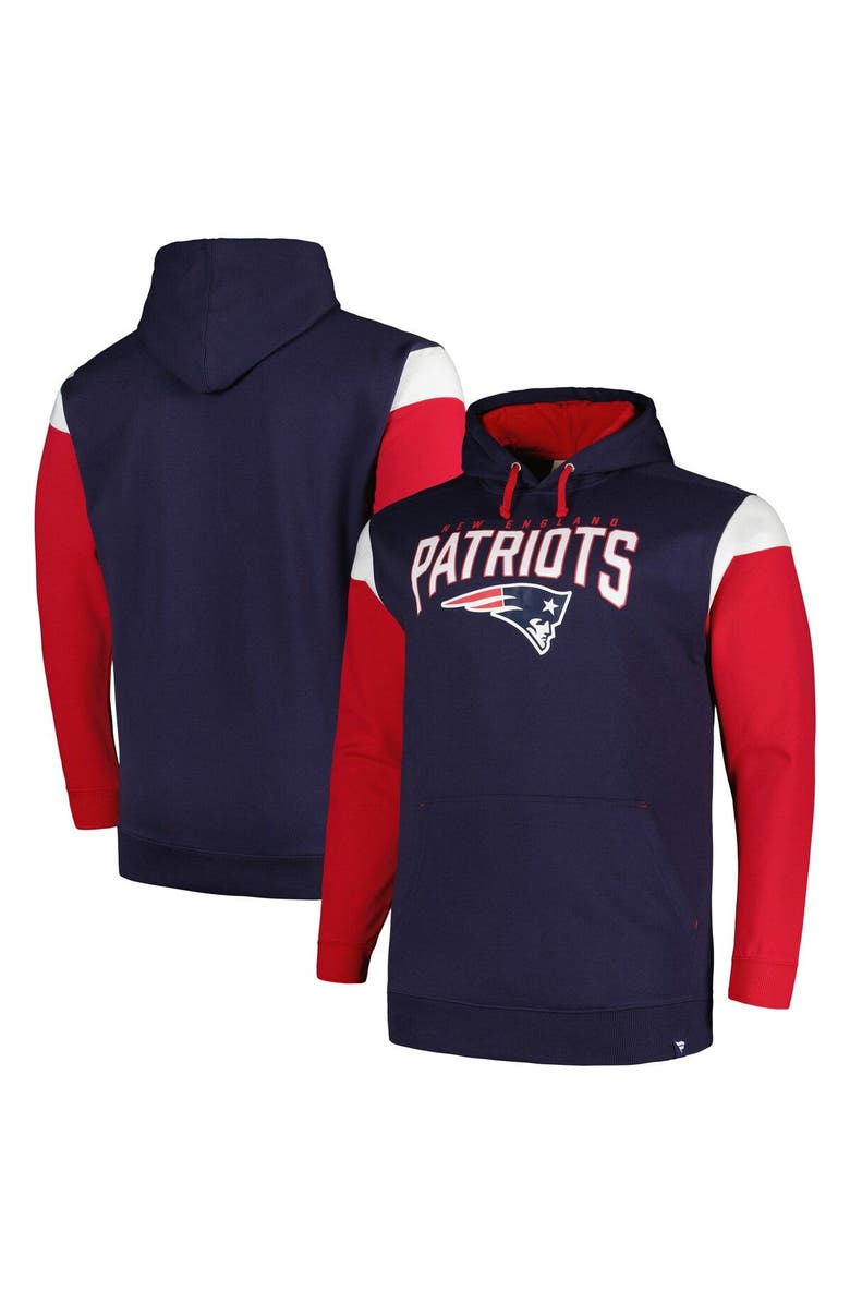 PROFILE Men's Profile Navy New England Patriots Big & Tall Trench Battle Pullover Hoodie, Main, color, Navy