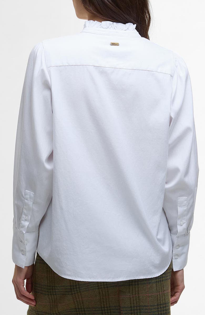 Barbour Embleton Ruffle Cotton Button-Up Shirt, Alternate, color, 