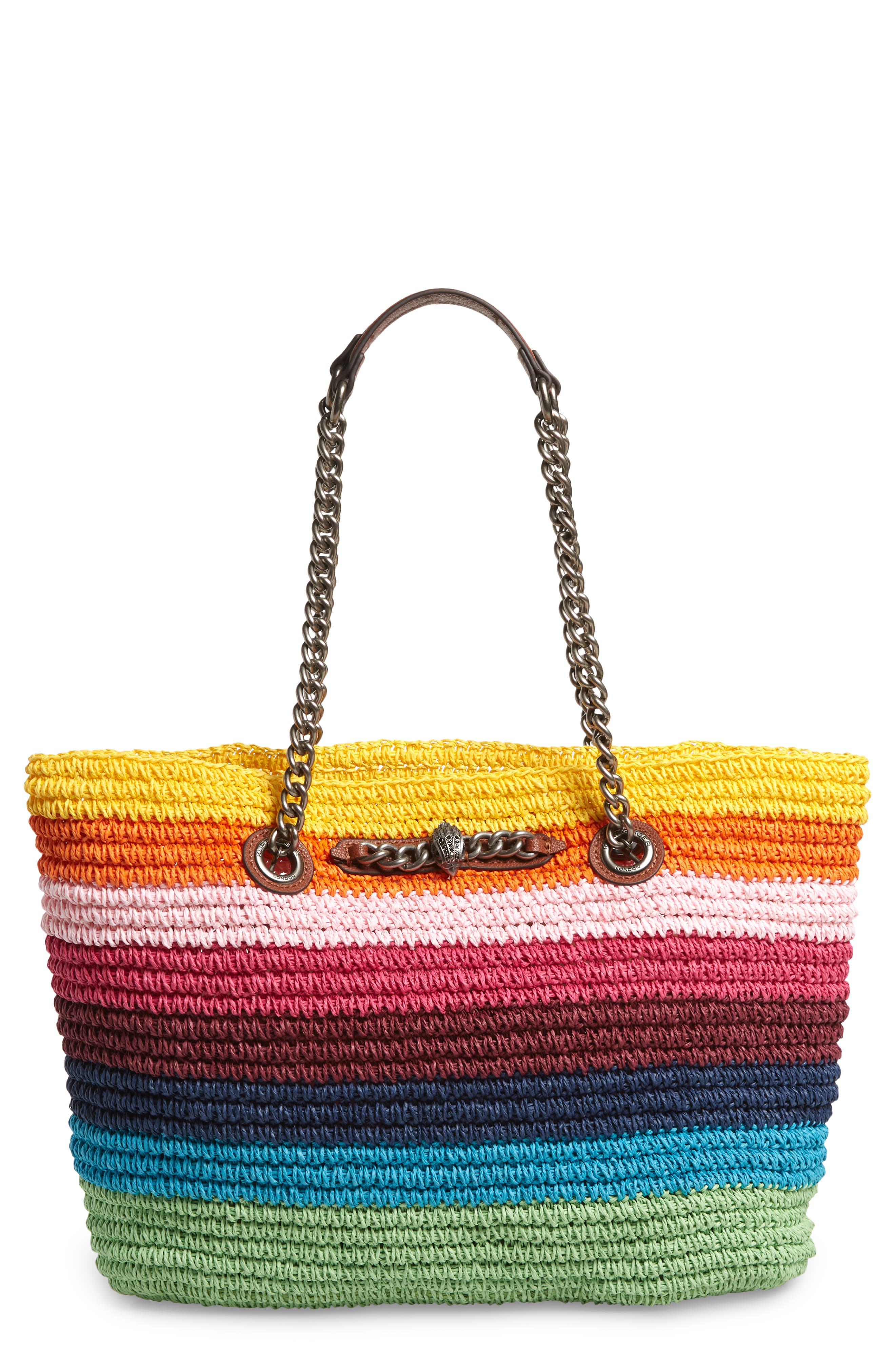 Kurt Geiger London Chelsea Raffia Tote, Main, color, 