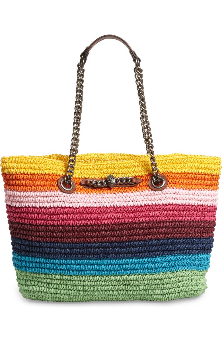 Kurt Geiger London Chelsea Raffia Tote, Main, color,
