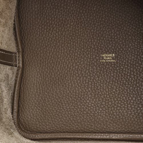 Pre-owned Hermes Hermes Picotin Lock Bag Clemence Mm In Brown