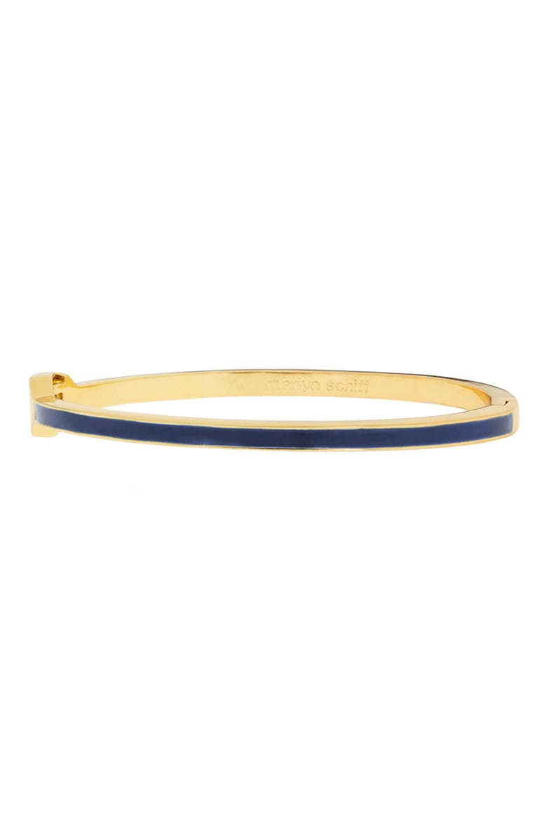 Thin Enamel Hinge Bracelet, Main, color, GOLD NAVY