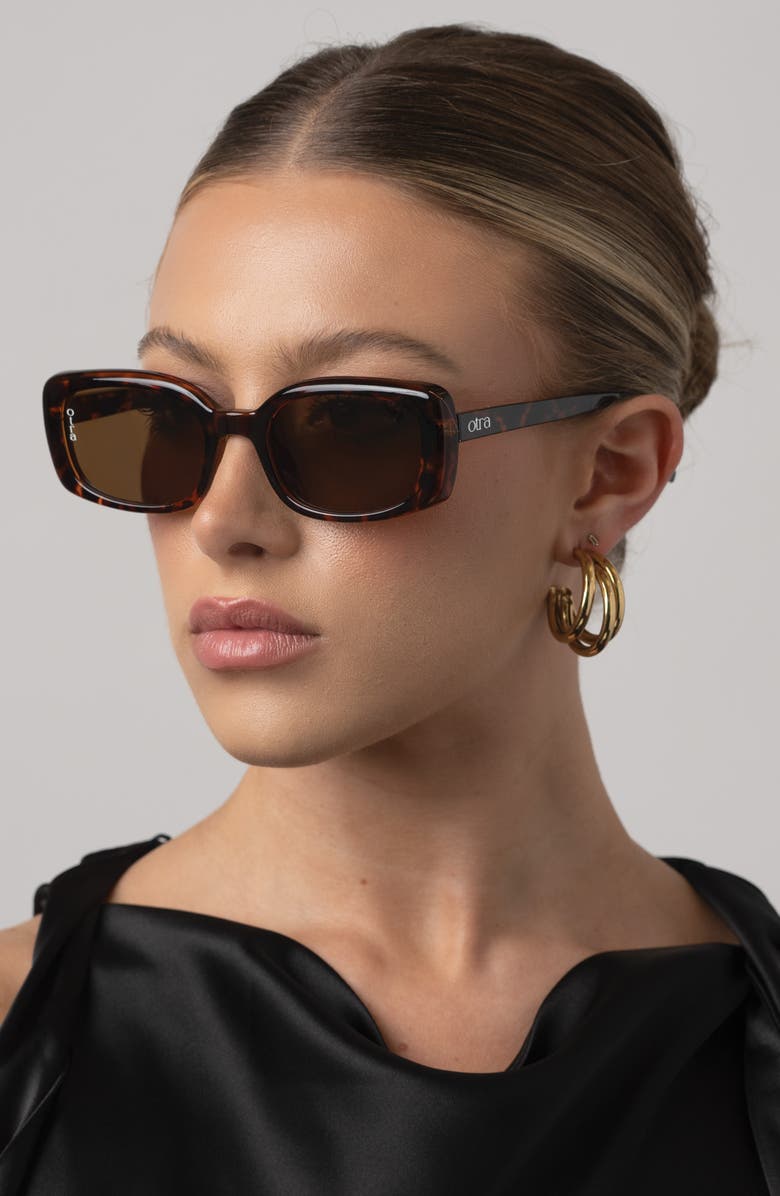 OTRA Daisy Square Sunglasses, Alternate, color, Tort/ Brown