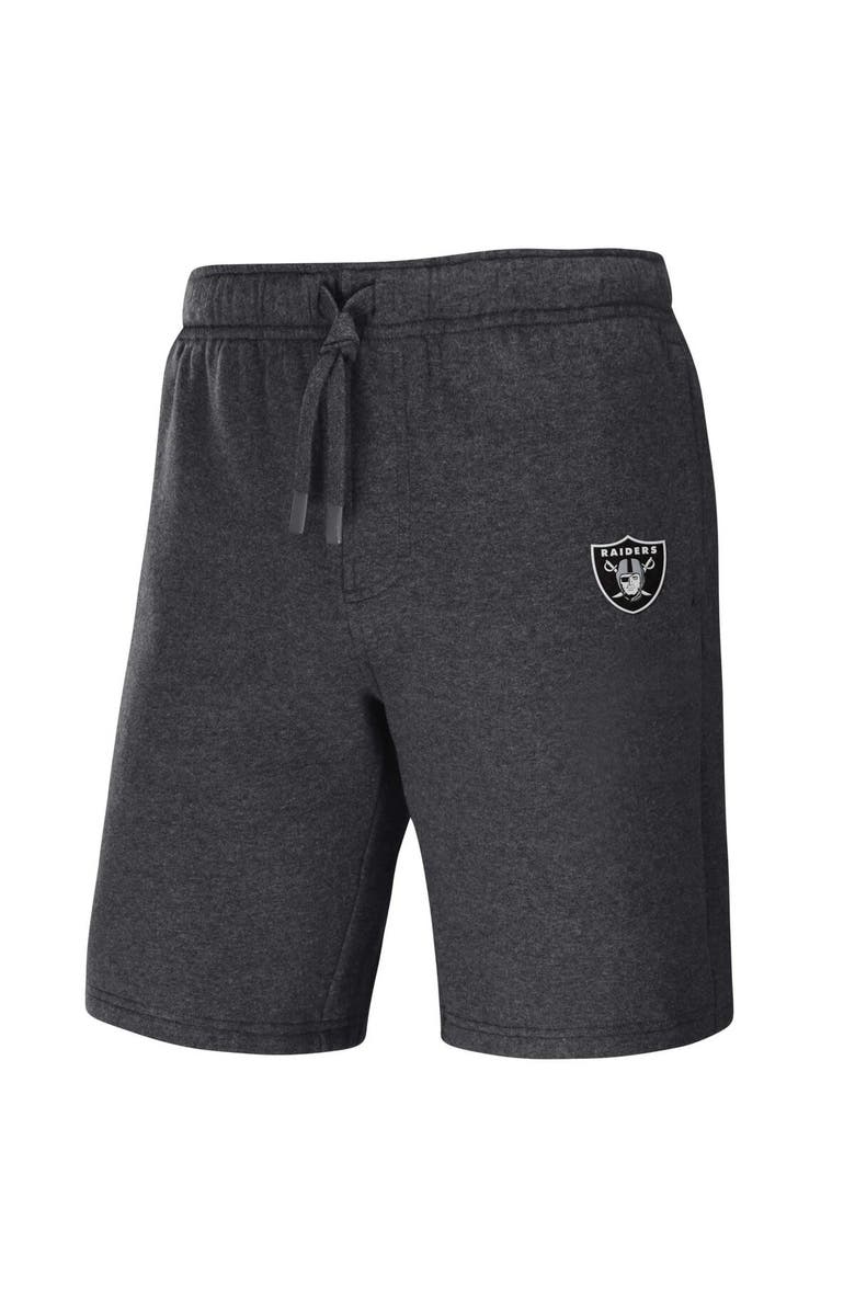 NFL X DARIUS RUCKER Men's NFL x Darius Rucker Collection by Fanatics Heather Charcoal Las Vegas Raiders Logo Shorts, Alternate, color, Heather Charcoal