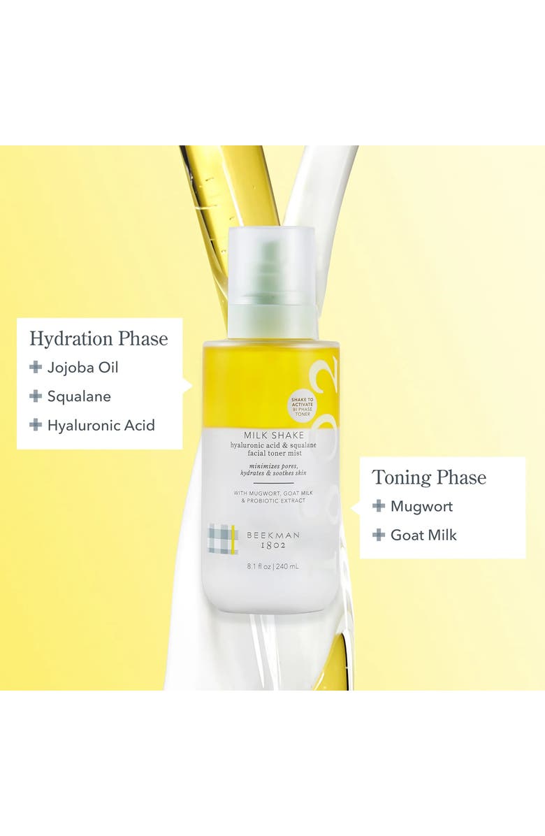 Beekman 1802 Milk Shake Hyaluronic Acid & Squalane Facial Toner Mist, Alternate, color, 