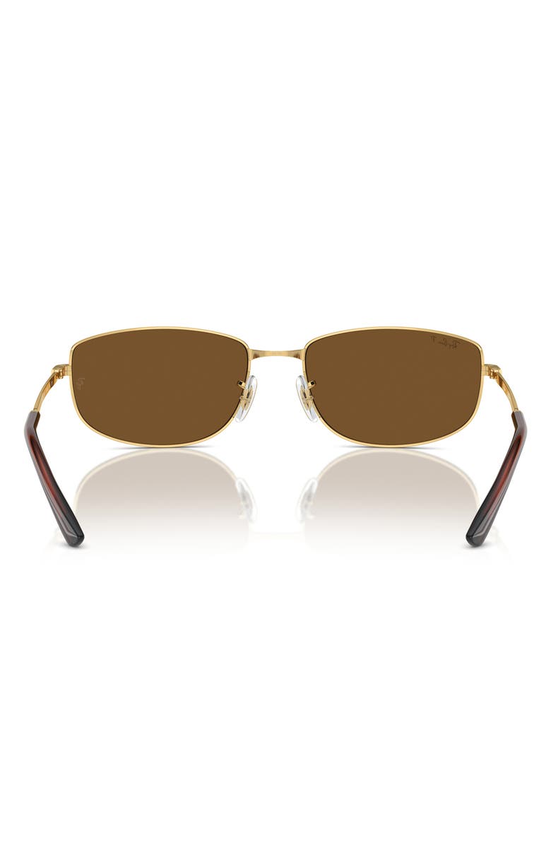 Ray-Ban 56mm Irregular Sunglasses, Alternate, color, Gold/ Brown